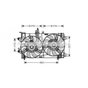 Ventilateur, refroidissement du moteur AVA QUALITY COOLING FT7537