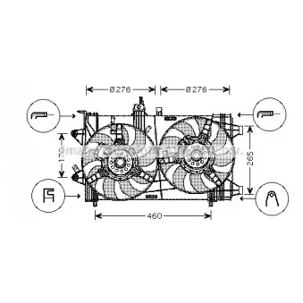Ventilateur, refroidissement du moteur AVA QUALITY COOLING