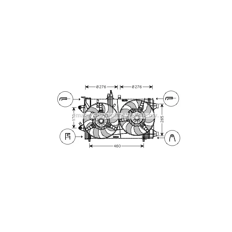 Ventilateur, refroidissement du moteur AVA QUALITY COOLING FT7538