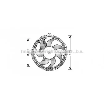 Ventilateur, refroidissement du moteur AVA QUALITY COOLING FT7539