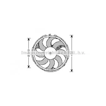 Ventilateur, refroidissement du moteur AVA QUALITY COOLING FT7541