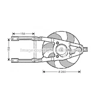 Ventilateur, refroidissement du moteur AVA QUALITY COOLING FT7545