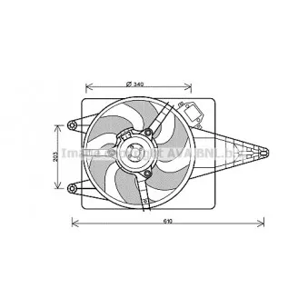 Ventilateur, refroidissement du moteur AVA QUALITY COOLING FT7546