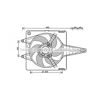 Ventilateur, refroidissement du moteur AVA QUALITY COOLING FT7547