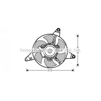 Ventilateur, refroidissement du moteur AVA QUALITY COOLING FT7550