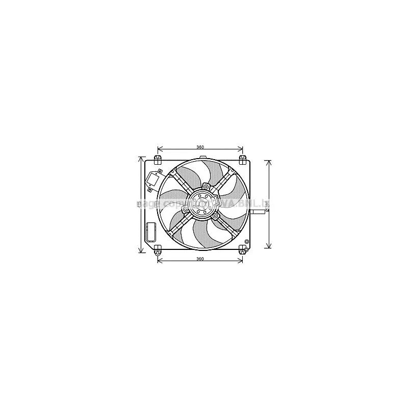 Ventilateur, refroidissement du moteur AVA QUALITY COOLING FT7551
