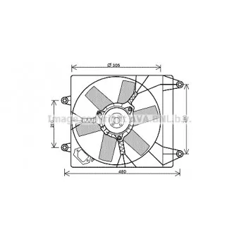 Ventilateur, refroidissement du moteur AVA QUALITY COOLING FT7552