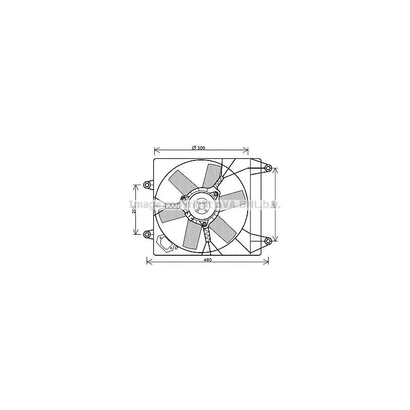 Ventilateur, refroidissement du moteur AVA QUALITY COOLING FT7552