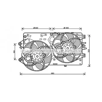 Ventilateur, refroidissement du moteur AVA QUALITY COOLING FT7554