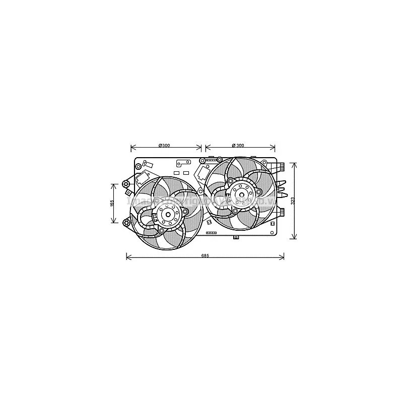 Ventilateur, refroidissement du moteur AVA QUALITY COOLING FT7554
