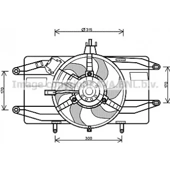 Ventilateur, refroidissement du moteur AVA QUALITY COOLING FT7555