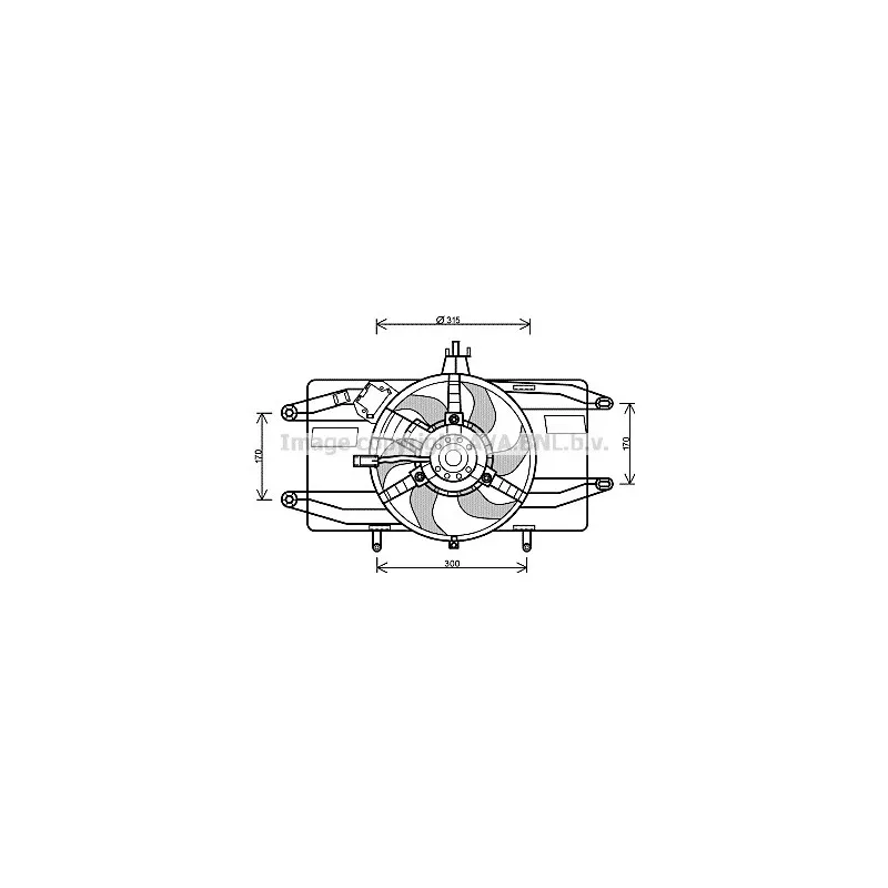 Ventilateur, refroidissement du moteur AVA QUALITY COOLING FT7555