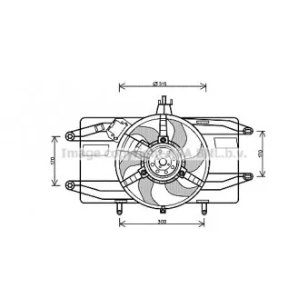 Ventilateur, refroidissement du moteur AVA QUALITY COOLING FT7556