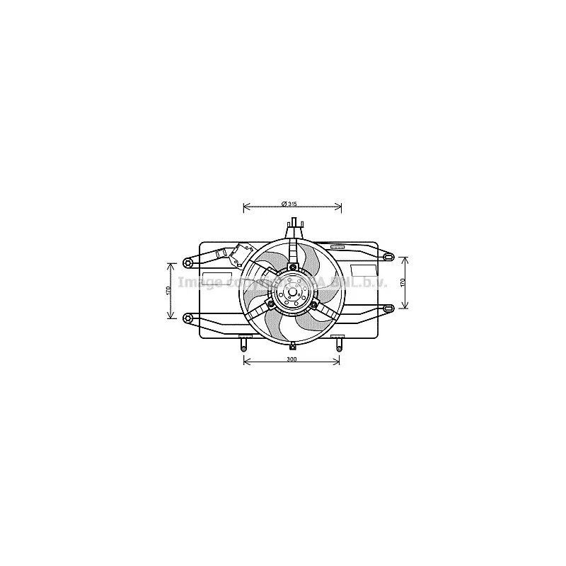 Ventilateur, refroidissement du moteur AVA QUALITY COOLING FT7556