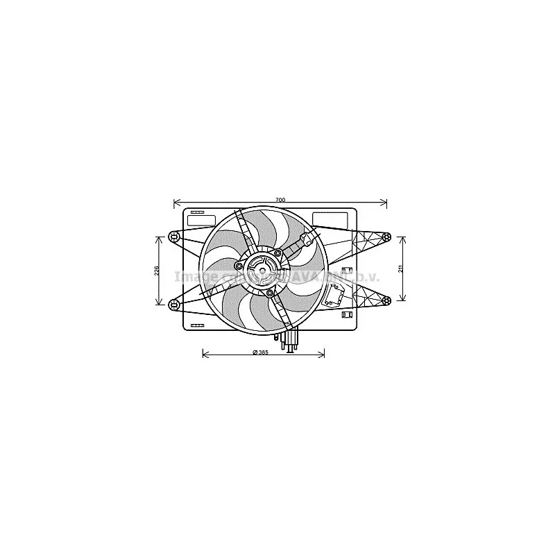 Ventilateur, refroidissement du moteur AVA QUALITY COOLING FT7558