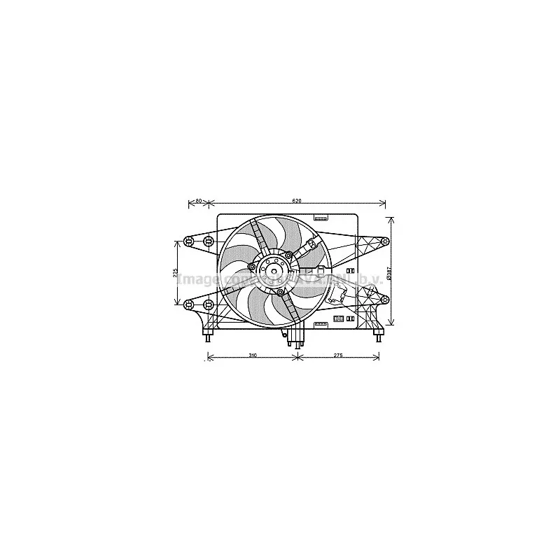 Ventilateur, refroidissement du moteur AVA QUALITY COOLING FT7559