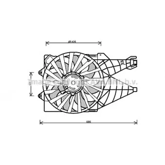 Ventilateur, refroidissement du moteur AVA QUALITY COOLING FT7562