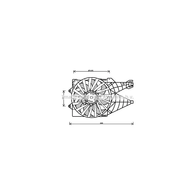 Ventilateur, refroidissement du moteur AVA QUALITY COOLING FT7562