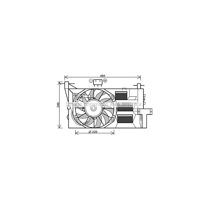Ventilateur, refroidissement du moteur AVA QUALITY COOLING FT7563