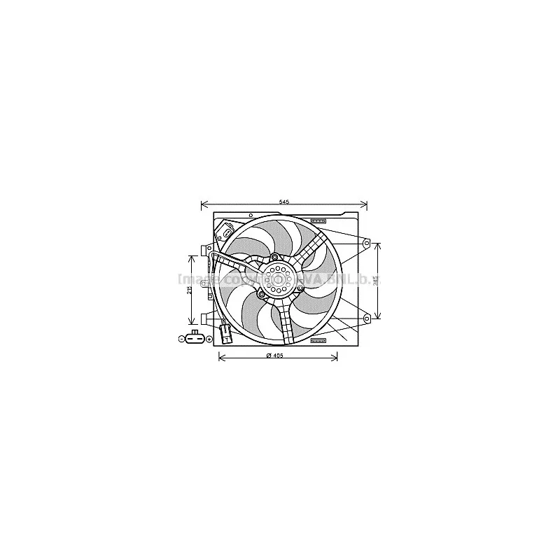 Ventilateur, refroidissement du moteur AVA QUALITY COOLING FT7564