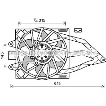 Ventilateur, refroidissement du moteur AVA QUALITY COOLING FT7565