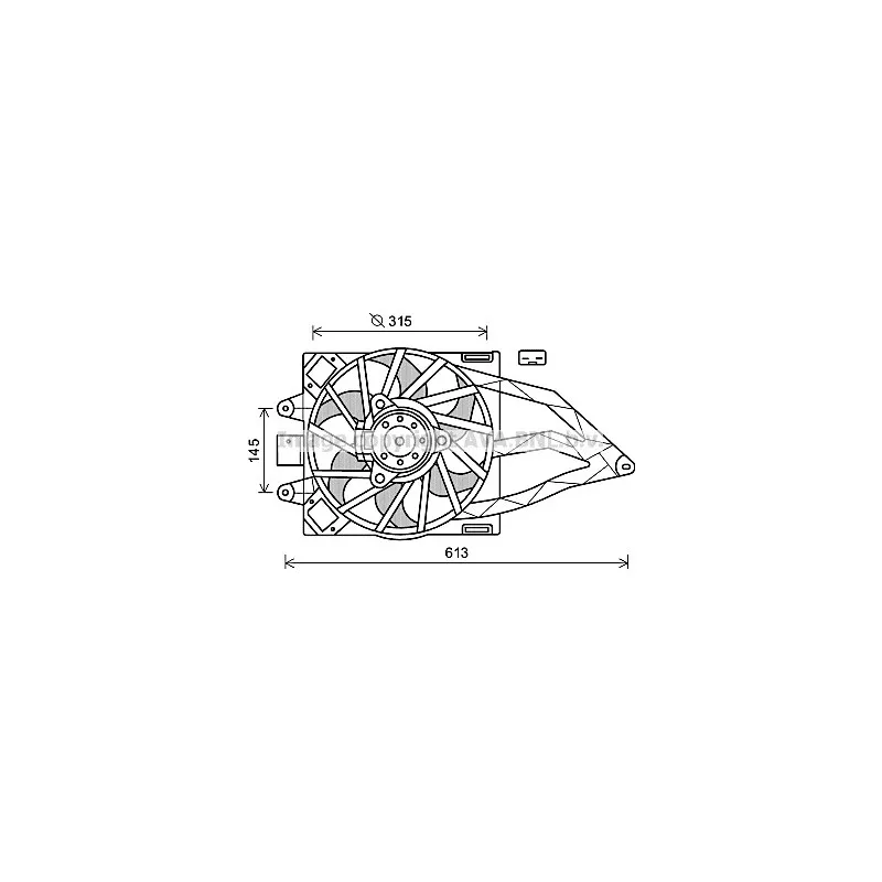Ventilateur, refroidissement du moteur AVA QUALITY COOLING FT7565