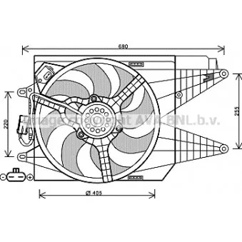 Ventilateur, refroidissement du moteur AVA QUALITY COOLING FT7566