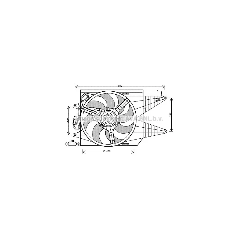 Ventilateur, refroidissement du moteur AVA QUALITY COOLING FT7566