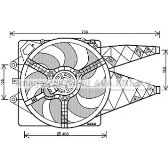 Ventilateur, refroidissement du moteur AVA QUALITY COOLING FT7568