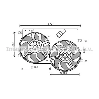 Ventilateur, refroidissement du moteur AVA QUALITY COOLING FT7570