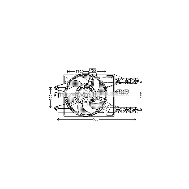Ventilateur, refroidissement du moteur AVA QUALITY COOLING FT7571