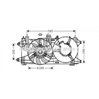 Ventilateur, refroidissement du moteur AVA QUALITY COOLING FT7573