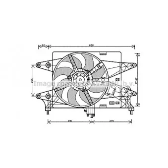 Ventilateur, refroidissement du moteur AVA QUALITY COOLING FT7574
