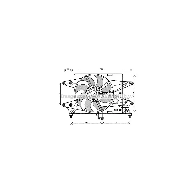 Ventilateur, refroidissement du moteur AVA QUALITY COOLING FT7574