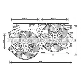 Ventilateur, refroidissement du moteur AVA QUALITY COOLING FT7578