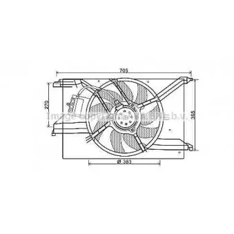 Ventilateur, refroidissement du moteur AVA QUALITY COOLING FT7579