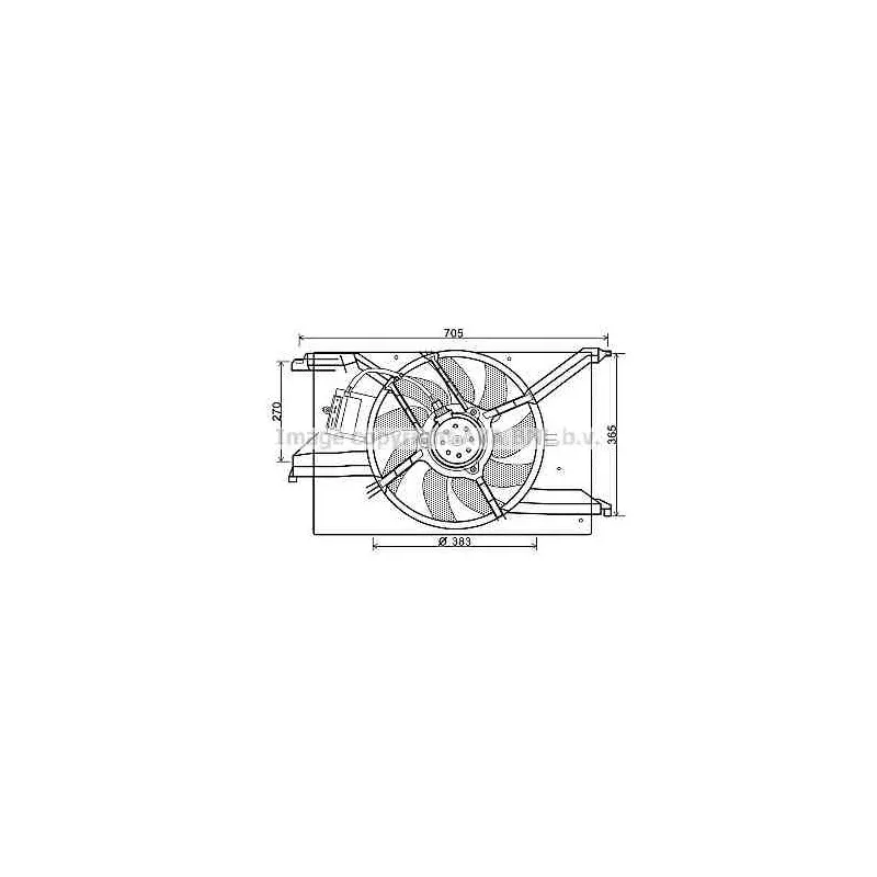 Ventilateur, refroidissement du moteur AVA QUALITY COOLING FT7579