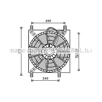 Ventilateur, refroidissement du moteur AVA QUALITY COOLING FT7580