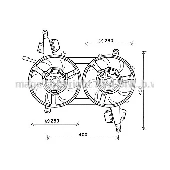 Ventilateur, refroidissement du moteur AVA QUALITY COOLING FT7581