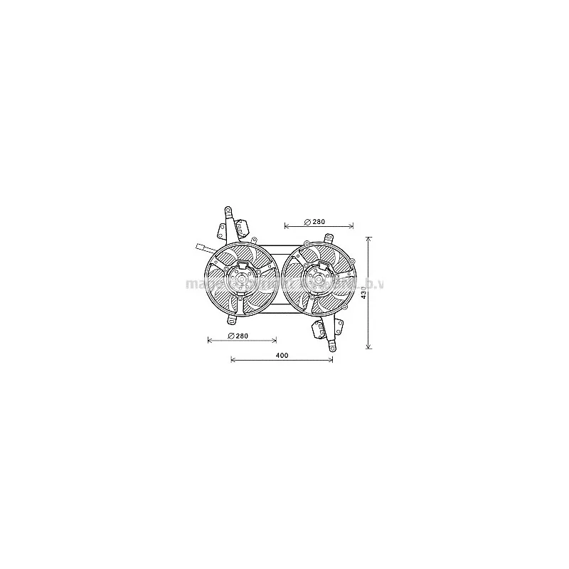 Ventilateur, refroidissement du moteur AVA QUALITY COOLING FT7581