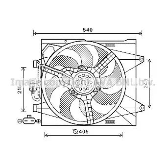 Ventilateur, refroidissement du moteur AVA QUALITY COOLING FT7582