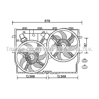 Ventilateur, refroidissement du moteur AVA QUALITY COOLING FT7586