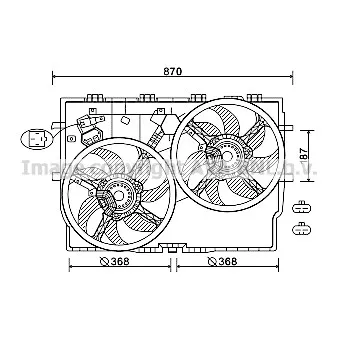 Ventilateur, refroidissement du moteur AVA QUALITY COOLING FT7587