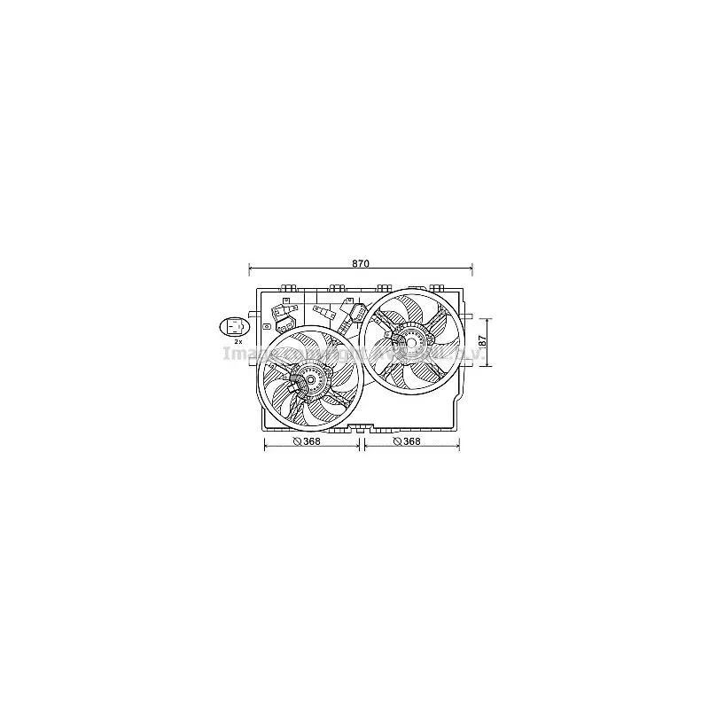Ventilateur, refroidissement du moteur AVA QUALITY COOLING FT7588