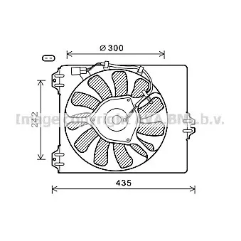 Ventilateur, refroidissement du moteur AVA QUALITY COOLING FT7590