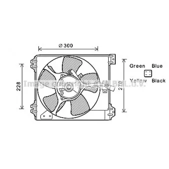 Ventilateur, refroidissement du moteur AVA QUALITY COOLING FT7591