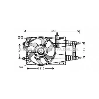 Ventilateur, refroidissement du moteur AVA QUALITY COOLING FT7592