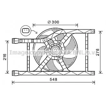 Ventilateur, refroidissement du moteur AVA QUALITY COOLING FT7593