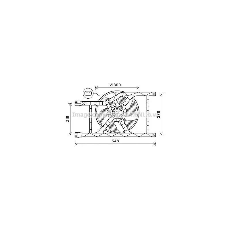 Ventilateur, refroidissement du moteur AVA QUALITY COOLING FT7593