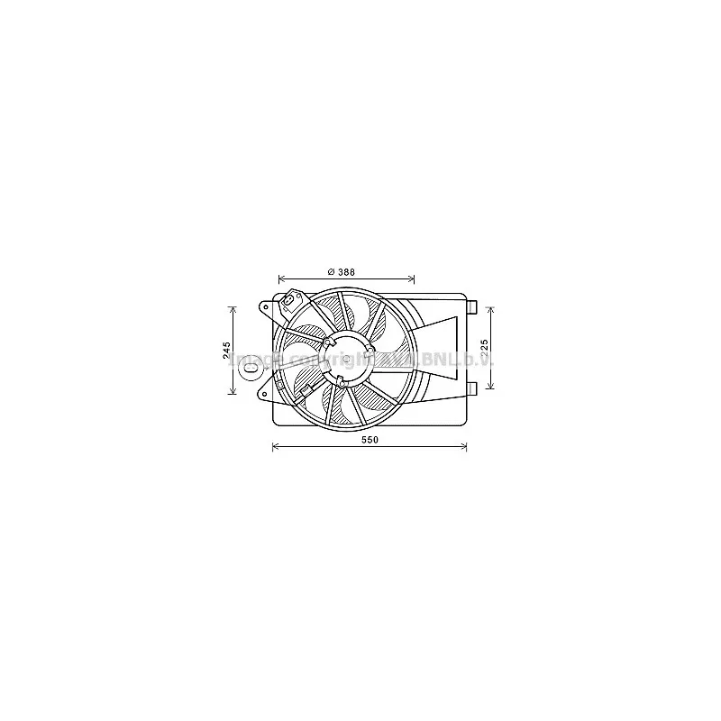 Ventilateur, refroidissement du moteur AVA QUALITY COOLING FT7594